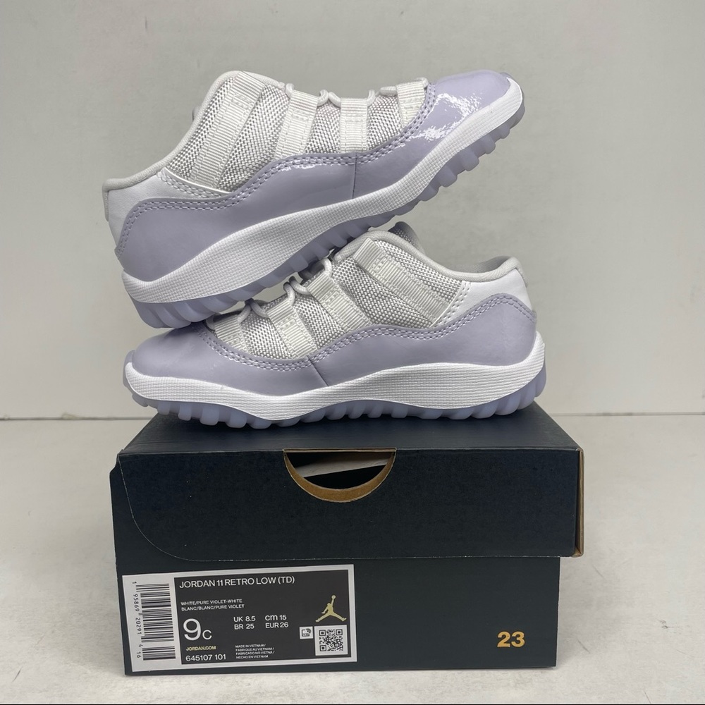 Nike Air Jordan 11 Retro Low TD “Pure Violet” NEW 2022 - Picture 3 of 4